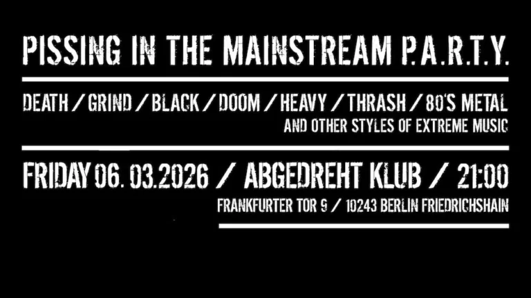 Pissing in the Mainstream Party – 13 Years of Pissing